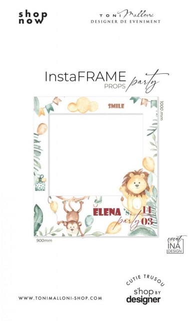 Rama props cabina foto personalizata in tematica evenimentului Instaframe Jungle 1
